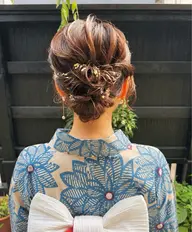 浴衣の着付けと簡単ヘアセット🫧(浴衣はお持ち込みです👘)