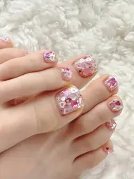 【フット】親指アート⭐︎7000円(可愛いサンプルもたくさん💗)/付け替えオフ無料