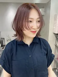 【ブリーチ怖い方向け🥹✨】ブリーチなしダブルイルミナカラー×カット🍨🩵で叶う透明感🎀