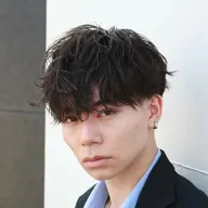 メンズカット+シャドウパーマ+トリートメント朝のセットを時短!1分で決まるメンズパーマ センターパート/マッシュ