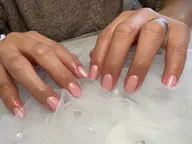 ワンカラーネイル ラメグラデーション