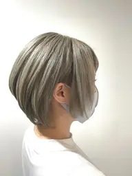 ダブルカラー+トリートメント ~圧倒的な透明感~12000円グレージュ、ミルクティーベージュ、アッシュ、シルバー、外国人