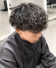 カット+波巻きパーマ