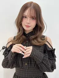 【お得クーポン🤍】カット+ワンカラー+艶々Aujuaトリートメント💞¥20900→¥12500 顔周りカット付✨