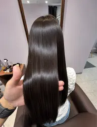 ✨まとまる艶髪✨カット+リタッチ縮毛矯正(フル+2000円)+艶々TOKIOトリートメント