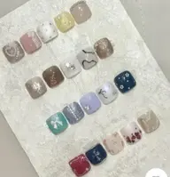 🔰口コミ記入必須【Jr.】FOOT⭐️オフなし⭐️親指2本アート(フットバス込み)