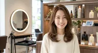 根元パーマ+韓国風カット