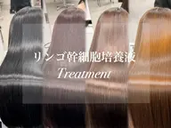 お勧め☆リタッチカラー+髪質改善リンゴ幹細胞培養液+超音波アイロン/¥14800