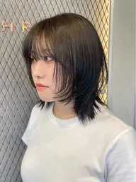 【透明感カラー】ワンカラー＋前髪・顔周りカット＋トリートメント