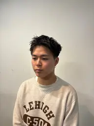 💇♂️【メンズカット】✨メンズ 刈り上げ スパイキーショート センターパート 韓国メンズ ショート