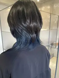 【寒色系・ブルーorグレー限定】インナーブリーチカラー