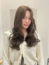 【ブリーチなしでも透明感🫧】韓国ヘアダブルカラー+艶トリートメント