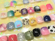 【フット】オフなし親指アート付きワンカラー