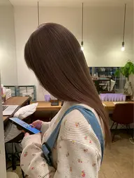 【ツヤ髪☆おすすめ】メンテナンスカット無料+髪質改善カラー+選べるトリートメント🖤
