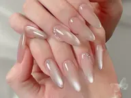 《長さだし》マグネット/ミラー/フラッシュネイル🩶🧲✨（オフなし）