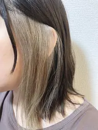 インナーカラーブリーチ+インナー部分カラー+トリートメント