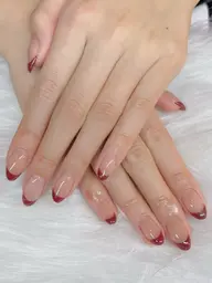 （オフ込み)ハンド　クリア　フレンチ　ワンカラー