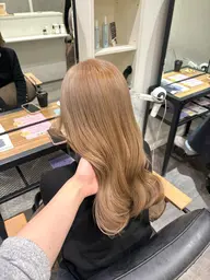前処理オイルトリートメント+ブリーチありWカラー+美潤トリートメント🌙