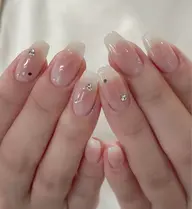 💕韓国風チークネイル+パーツ2個💕