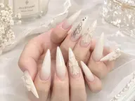 【人気No.2】チップ長さだし★持ち込みデザイン【4本アート&パーツ】¥13980→ ¥10980