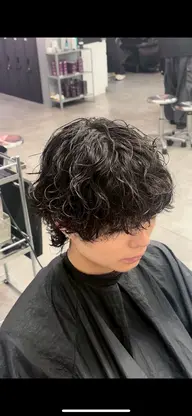 【🔥波巻きパーマ🔥】　センターパートorマッシュ　波巻きパーマ