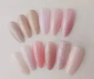 【Jrネイリスト】(オフあり)💫手が綺麗に見える 上品オフィスラメネイル💫自爪を削らないノンサンディングベース使用
