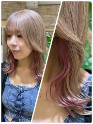 🌈部分ブリーチ🌈インナーカラーorイヤリングカラーのみ✨