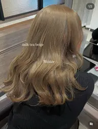 【🌙ブリーチ込 color】 Wcolor＋treatment  ¥ 13500