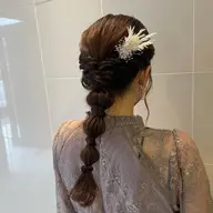 ドライフラワー付きヘアアレンジセット(ドライフラワー3種)