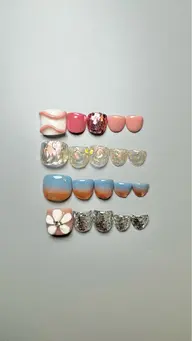 【自店オフ込み】フット🦶🏻定額デザイン💅🏻持ち込み相談可能!フットバス付き!