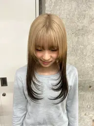 ⭐️デザインカラー⭐️似合わせカット+ルーツカラー