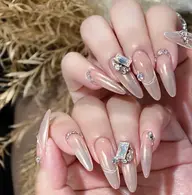 🉐ミニも限定🎀【チップスカルプ】シンプル持ち込みデザイン(時間内6本デザイン+パーツ)