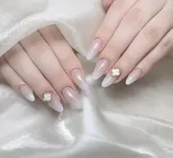 🍬チップ長さ出し💗カラーグラ+ビジュースートン2個