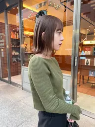 ☆透明感[ケアカラー＋TOKIOトリートメント＋マイクロバブル]
