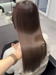 美髪縮毛矯正＋カラー＋トリートメント🧡