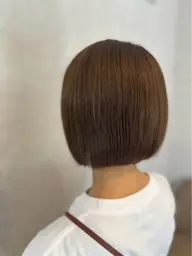 【ボブカット✂︎➕ワンカラー🫧➕ 1stepトリートメント🚿】 柔らか♡透明感カラー✨️