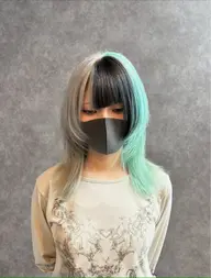 カット＋エフェクトブリーチ1回/ムラ修正＋ケラチントリートメント¥22000