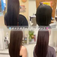 カット+暗髪カラー/黒染めしたくない方はこちら💁(シャンプーブロー込み)