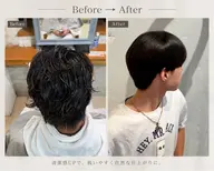 メンズ限定❤️‍🔥ダメージ抑えて広がりとオサラバ🫡カット＋酸性ストレート✨