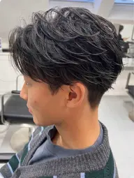メンズカット+ニュアンスパーマ