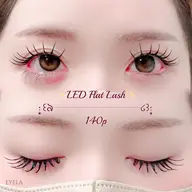 期間限定🩰ྀིLED×フラットラッシュ100本or120本(＋500円)❣️/オフなし🩰ྀི毛先コーティング付き✨