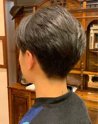 スタンダードカット+ポイントパーマコース【カット+シャンプー+お顔剃り+ポイントパーマ】