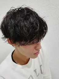 【メンズ限定】シャンプー+カット＋スパイラルパーマ+頭皮改善トリートメント