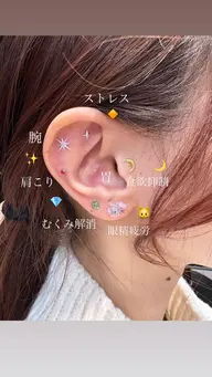 ワンカラー(アディクシー、イルミナなど)+2stepトリートメント+耳つぼジュエリー付け放題👂💎