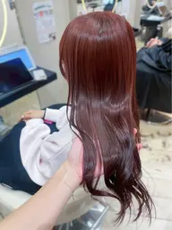 ブリーチなし♡うるツヤ暖色カラー🍓✨【ワンカラー + プチトリートメント】