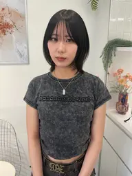 【ボブ•ショート限定】カット+🫧髪質改善ストレート🫧+ケアカラー