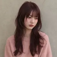 ロングウルフカット+艶カラー