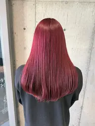 【🩷暖色系ダブルカラー🩷】1ブリーチ(リタッチ可)➕ダメージ補修トリートメント