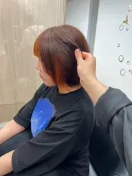 【おすすめデザインカラーコース】カット＋イヤリングカラー＋全体カラー＋トリートメント
