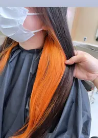 🧡イヤリングカラー🧡ケアブリーチ➕ケアカラー➕4stepトリートメント